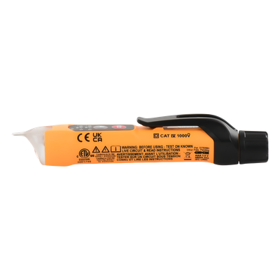 Detector de voltaje sin contacto / 12-1000 V CA / Doble rango / IP67 / CAT IV 1000 V / 6.6' (2 m) resistencia a caídas / Linterna integrada