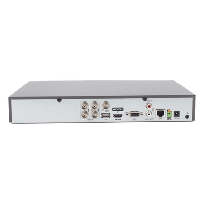 DVR Pentahíbrido / 4 Canales TURBOHD + 2 Canales IP / 3K Lite 5 Megapixel / Audio Bidireccional Coaxitron / Reconocimiento Facial / AcuSense / 1 Bahía HDD 10 TB
