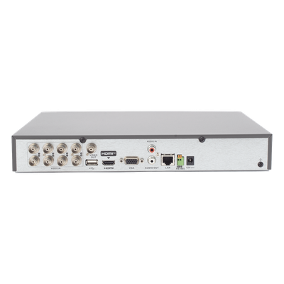 DVR Pentahíbrido / 12 Canales / 8 TURBOHD + 4 IP / 5 Megapixel Lite / Audio Bidireccional Coaxitron / Reconocimiento Facial / ACUSENSE / 1 Bahía HDD 10 TB / Salida HDMI+VGA Full HD