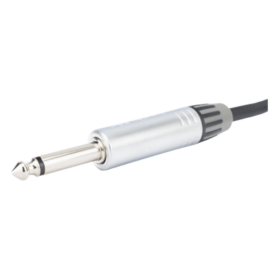 Cable de Audio / Conectores 1/4 in Mono / Triple Blindaje / Cobre Puro / 3 m (9.8 ft) / Carcasa Cromada