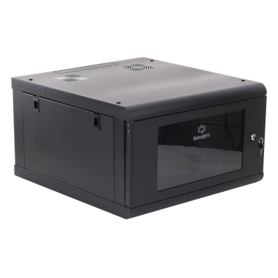 Gabinete de Pared / 6U / 19 in / 635 mm (2.08 ft) Profundidad / Cristal Templado / Acero Calibre 18 / 100 kg Carga