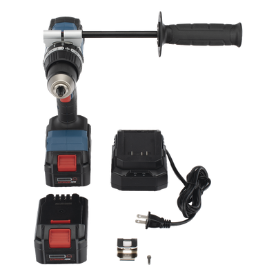 Rotomartillo Inalámbrico 20V / Motor Brushless / Broquero 1/2 in / 120 Nm Par Máximo / 2 Baterías 4.0Ah con Cargador y Maletín