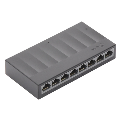 Switch de escritorio / 8 puertos Gigabit / 16 Gbps capacidad de conmutación / Fanless / 4.89W máximo