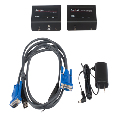 Extensor KVM USB / 1920 x 1200 @ 60 Hz / Hasta 100 m (328 ft) Cat 5e / Protección ESD 8kV/15kV / Ajuste Manual Deskew
