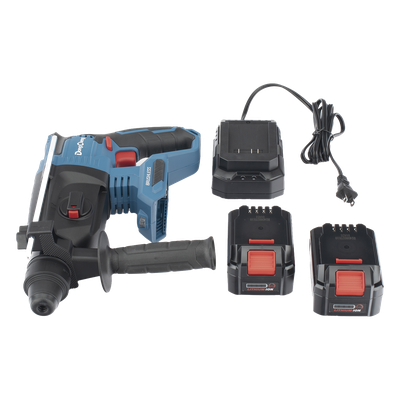 Martillo Perforador Inalámbrico / SDS-PLUS / 20V / Brushless / 2.7 J / 4500 IPM / 2 Baterías 4.0 Ah / 3.2 kg