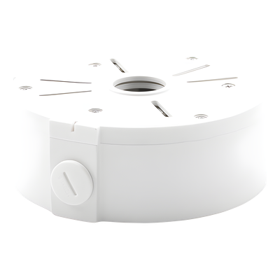 Caja de Conexiones Universal / Interior / Aluminio / Blanco / Bala Domo Turret / 3 y 4 Orificios / Conexión 3/4