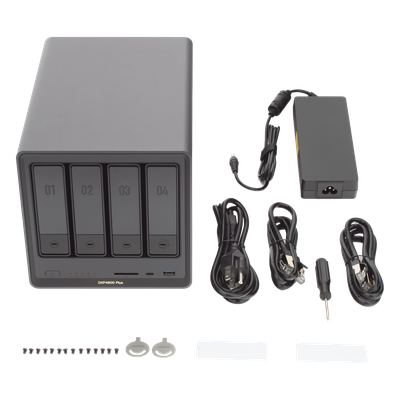 NAS 4 Bahías / Intel Pentium Gold 8505 5 Núcleos / 10GbE + 2.5GbE / DDR5 8GB Expandible a 64GB / PCIe 4.0 M.2 NVMe / USB 3.2 Gen 2 / HDMI 4K