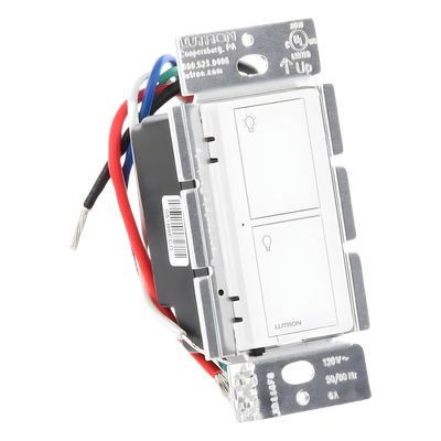 Interruptor On/Off Inalámbrico de Pared / 6 A LED o Fluorescente / 720 W Incandescente / 120 V / Control Pico Directo / Ventiladores 3.6 A