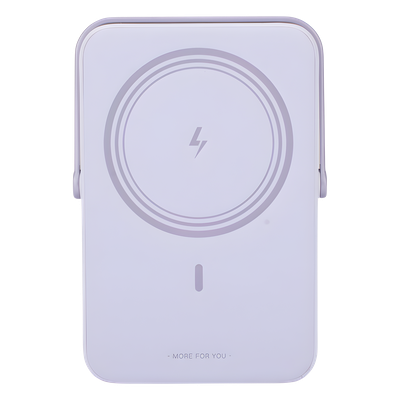 Power Bank Inalámbrico / 10000 mAh / Carga Inalámbrica 7.5W / PD 20W USB-C / Pantalla TFT con Emojis / Soporte Plegable / MagSafe Compatible