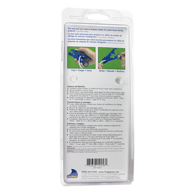 Peladora para Cable / UTP/STP Cat6-Cat5e / Coaxial RG6-RG59-RG11 / Cuchilla Ajustable