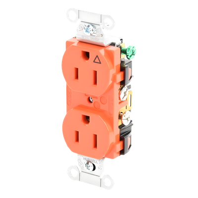 Contacto Dúplex / 15A 125V / 2 Polos 3 Hilos / NEMA 5-15R / Grado Comercial / Nylon / -40°C a 75°C