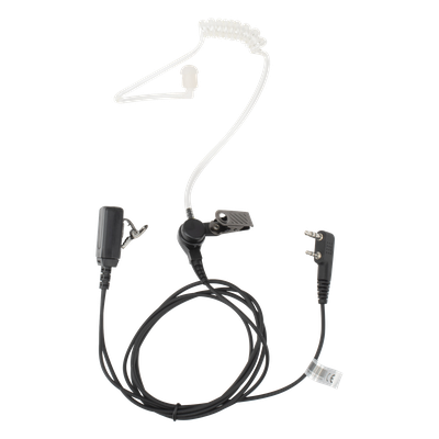 Micrófono-Audífono de Tubo Acústico / Grado Médico / PTT de Alta Resistencia / Cable Reforzado con Kevlar / Compatible con Radios KENWOOD y TXPRO