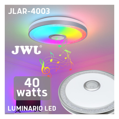 Luminario LED RGB / 40W / 3000 Lúmenes / Control Bluetooth / Temperatura Ajustable / 85-265V AC