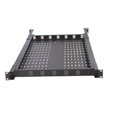 Charola Ventilada / Profundidad Ajustable 495-965 mm (19.5-38 in) / 1U / Carga 110 kg / Color Negro