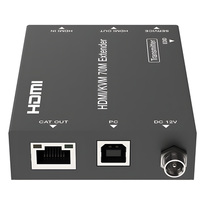 Extensor HDMI con KVM / 4K2K@60Hz / 4:4:4 / 18 Gbps / 70 m (229.7 ft) / HDR / PoC Bidireccional / USB 1.1 / Audio 3.5mm