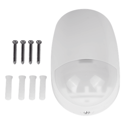 Detector PIR Inalámbrico Interior / Dual PIR + Microondas / 15 m (49.2 ft) / 85.9° / Inmunidad a Mascotas 24 kg / Batería 5 Años