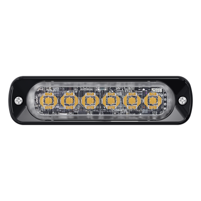 Luz Auxiliar LED / 6 LED / Rojo / Perfil Ultra Bajo 9 mm (0.35 in) / SAE J595 Clase 1 / ECE R65 / IPX7