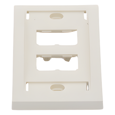 Placa de Pared Vertical / 4 Puertos Mini-Com / 69.8 x 114.3 mm / 2.75 x 4.5 pulg / Blanco Mate