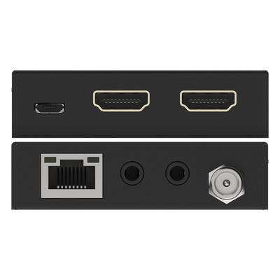 Extensor HDMI / 4K@60Hz 4:4:4 / HDR y Dolby Vision / Transmisión 70 m (229.7 ft) por CAT6/6a / PoC Bidireccional / ARC y Audio Óptico / EDID e IR