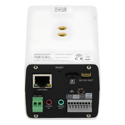 Cámara Box IP / 2 MP / Ultra Baja Iluminación 0.005 lux / WDR 120 dB / PoE 802.3af / 12 Vcc / Micro SD 128 GB