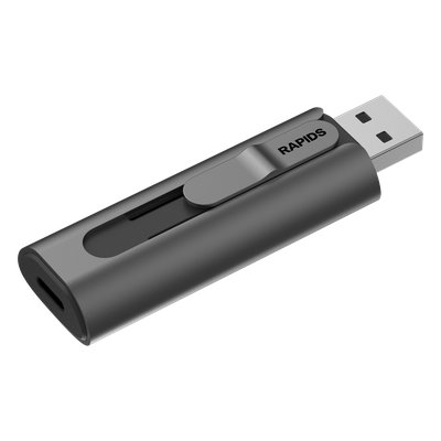 Memoria USB Dual SSD / 256 GB / USB-C y USB-A / Lectura 560 MB/s / Escritura 500 MB/s / OTG / Aleación de Aluminio