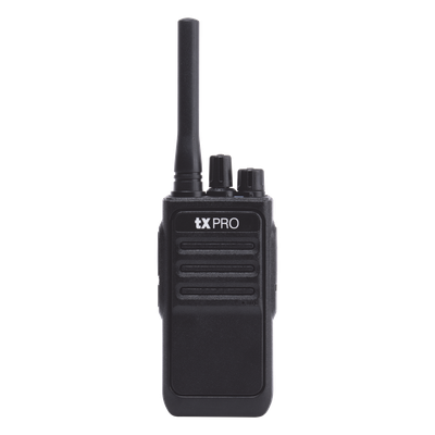 Radio Portátil Analógico UHF / 400-470 MHz / 2W / 16 Canales / VOX Manos Libres / Batería 6-8 hrs / 161 g (5.68 oz)