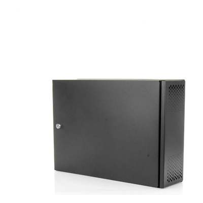 Gabinete Metálico para DVR/NVR / Acero Calibre 20 / 525x180x677 mm / Chapa con Llave / Compatible Ventilador 120 mm / Fijación Mesa o Escritorio