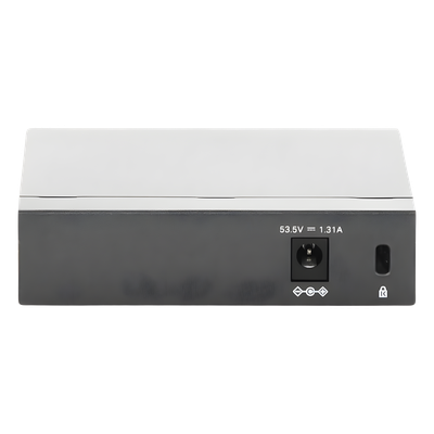 Switch de Escritorio / 5 Puertos Gigabit / 4 Puertos PoE 802.3af/at 65W / PoE Extendido 250m (820 pies) / Sin Ventilador