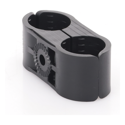 Sujetador Plástico para Cable Coaxial / 2 Cables / 1-1/4" Nominal / Rango 1.535" a 1.614" (39 a 41 mm) / Montaje Varilla 3/8" o M10 / Paquete 10 Unidades