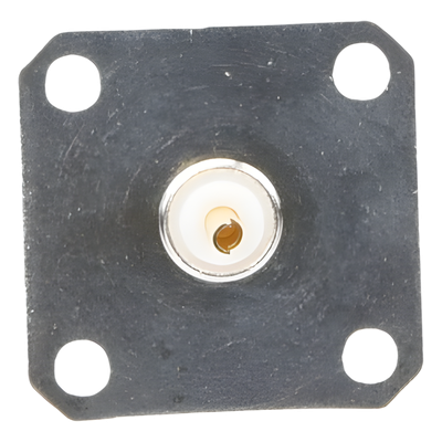 Conector BNC Hembra / Soldable para Chasis / 4 Perforaciones 18 mm (0.59 ft) / Compatible UG-177/U