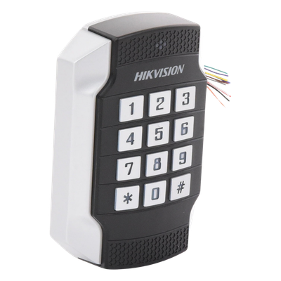 Lector de Tarjetas MIFARE y Contraseñas / Wiegand W26-W34 / RS-485 / IP65 / IK10 / Operación -20 a 65°C / LED de Estado