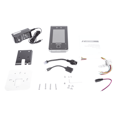 Terminal de Reconocimiento Facial / Pantalla Táctil 4.3 pulgadas / Wi-Fi / IP65 / Alcance 0.3 a 1.5 m (0.98 a 4.92 ft) / 3,000 Usuarios / 150,000 Eventos / WDR / QR / Videoportero
