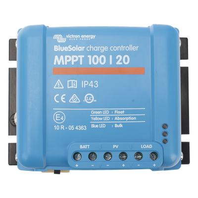 Controlador de Carga Solar MPPT / 20 A / 12/24/48 Vcc Automático / Eficiencia 98% / Rango -30°C a 60°C (-22°F a 140°F) / VE.Direct