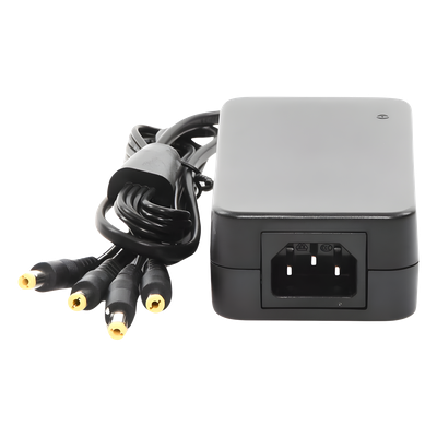 Fuente de Poder / 4 Salidas Jack Macho / 12 Vcc / 5 A / 60 W / 100-240 V~ / 4.6 x 2.4 x 1.3 pulg