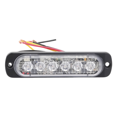 Luz Auxiliar LED / 6 LED Alta Potencia / Perfil Bajo 9 mm / SAE Clase 1 / ECE R65 / IPX7 / Sincronización 15 Unidades