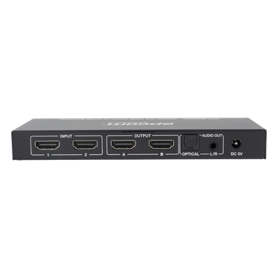 Matriz HDMI / 2x2 / 4K2K@60Hz / HDR / YCbCr 4:4:4 / 18 Gbps / Extractor de Audio / HDCP 2.2