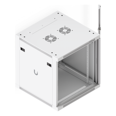 Gabinete Rack 12U / Montaje en Pared / Profundidad 600 mm / Puerta Vidrio Templado / Carga 80 kg (176 lb) / Ventilación Integrada