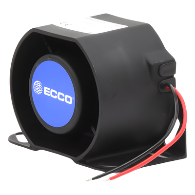 Alarma de Reversa Vehicular / 112 dB(A) / 12-36 VDC / Carcasa de Acero / Sellado Epoxi / 5.7" de Ancho