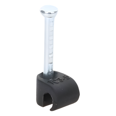 Grapa para Fibra Óptica / Clavo Integrado 19.1 mm / Polipropileno UV / Rango Térmico -10°C a +120°C / 100 Piezas