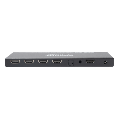 Splitter HDMI / 1x4 Salidas Simultáneas / 4K@60Hz 4:4:4 / HDMI 2.0b / Extractor de Audio Óptico y Analógico / Down Scaler 4K a 1080p / HDCP 2.2 / 18 Gbps