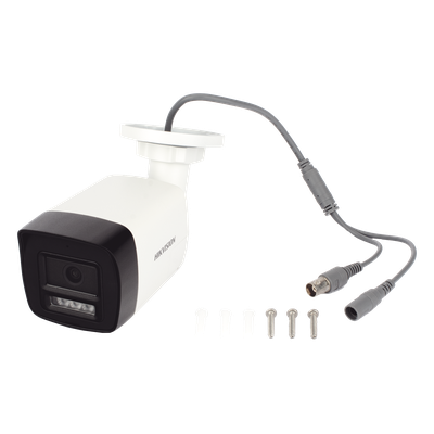 Cámara Bala TURBOHD / 3K 5 Megapixel / Lente 2.8 mm / Ángulo 112° / Dual Light IR 30 m (98.4 ft) + Luz Blanca 20 m (65.6 ft) / Audio Bidireccional / IP67