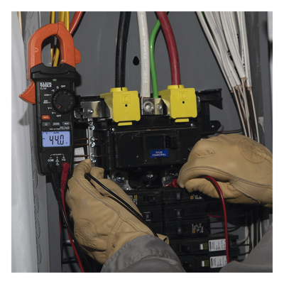 Amperímetro de Gancho / 400A CA / CAT III 600V / Probador de Fase / Divisor de Línea / Retroiluminado / 2 m (6.6 ft) de Protección ante Caídas