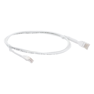 Cable de Parcheo Cat6 / Ultra Slim 1 m (3.28 ft) / UTP / RJ45 Modular / Blanco