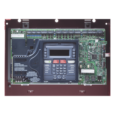 Panel de Control de Alarma Contra Incendios Direccionable / 198 Puntos / 1 Lazo SLC / Comunicador Dual IP/POTS / 4 Circuitos NAC / Alcance 3,000 m (10,000 ft)