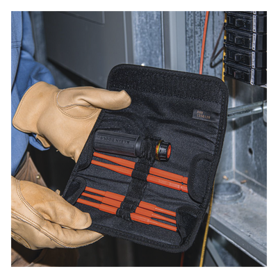 Juego de Desarmadores Intercambiables con Aislamiento 1000V / 8 Puntas / Mango Ergonómico / Estuche Enrollable