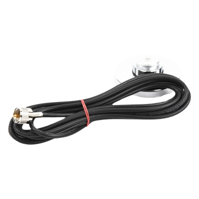 Montaje Magnético para Antena / NMO 3/4" / Cable RG58U 3.5 m (11.5 ft) / Conector UHF Macho PL259 / 50Ω / Exterior