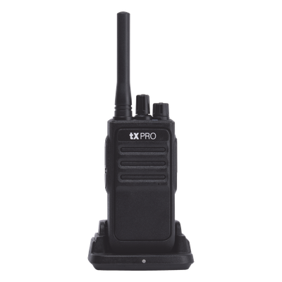 Radio Portátil Analógico UHF / 400-470 MHz / 2W / 16 Canales / VOX Manos Libres / Batería 6-8 hrs / 161 g (5.68 oz)