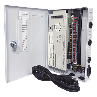Fuente de Poder CCTV / 18 Canales / 30 A / 11-15 VCC / 350 W / Filtro de Ruido por Canal