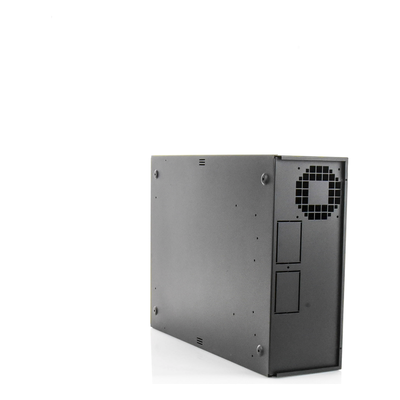 Gabinete Metálico para DVR/NVR / Acero Calibre 20 / 525x180x677 mm / Chapa con Llave / Compatible Ventilador 120 mm / Fijación Mesa o Escritorio