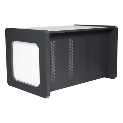 Escritorio de Monitoreo Profesional / 1300 x 750 x 800 mm / Metal de Alta Resistencia / Tapas Retirables / 100 kg / Gris Oxford